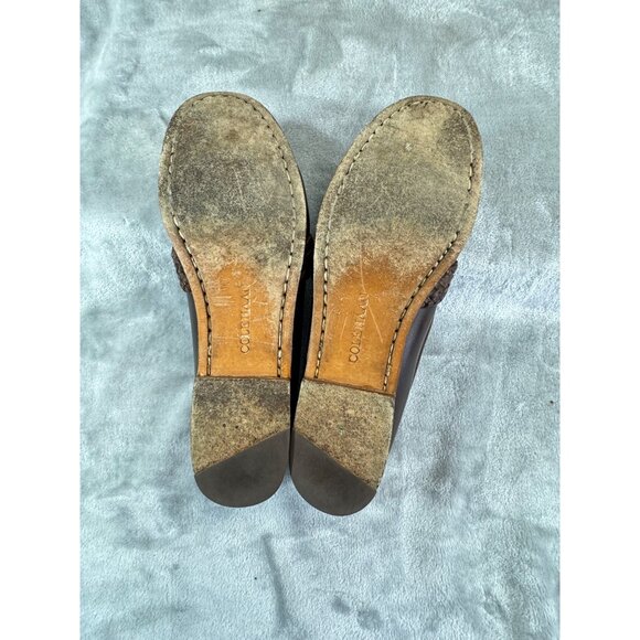 Cole Haan womens shoes 8.5M Country Brown Leather Tassel Loafers - Picture 4 of 16